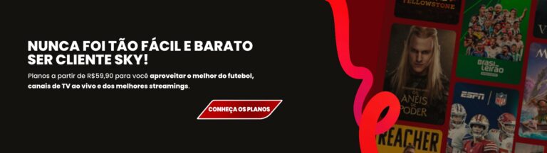 Planos SKY TV com canais ao vivo, esportes e streaming